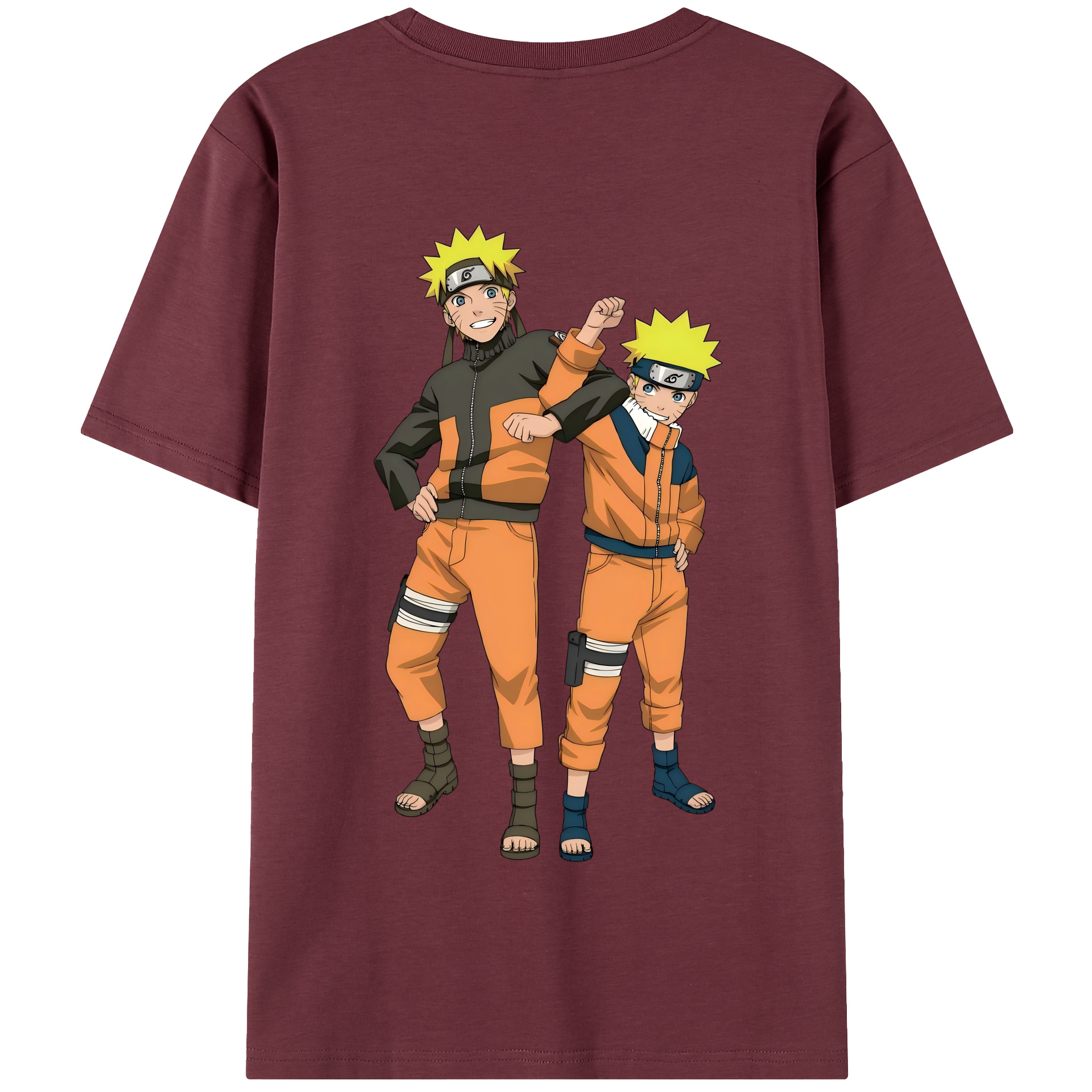 （画像用） NARUTO -ナルト- うずまき ナルト Uzumaki Naruto 綿100％半袖Tシャツ（背面プリント）